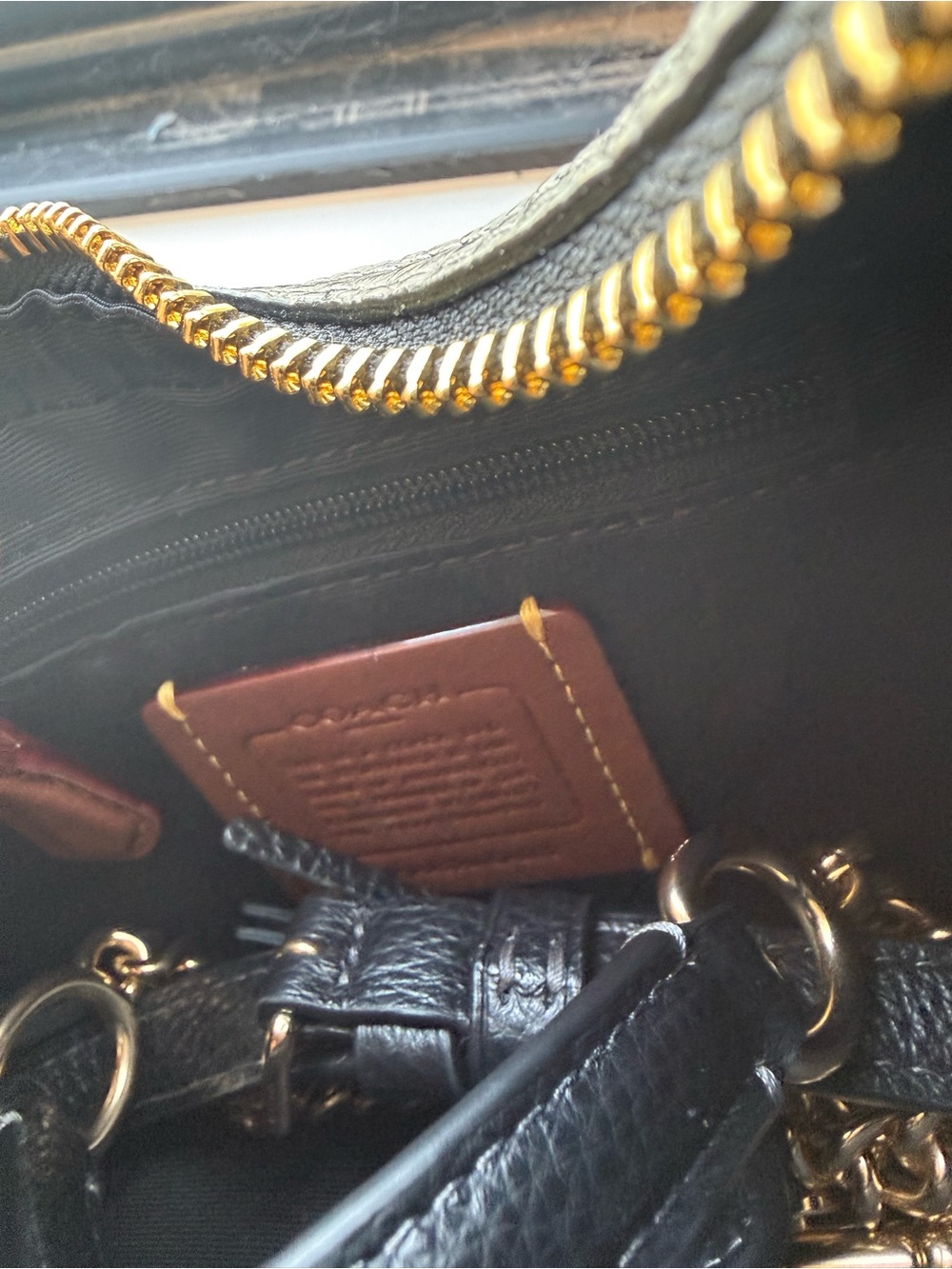 Coach Straw Crossbody Hobo with Black Trim - Picture 8 of 8